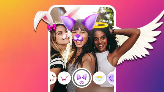 Câmera Live Face: Filtros Foto