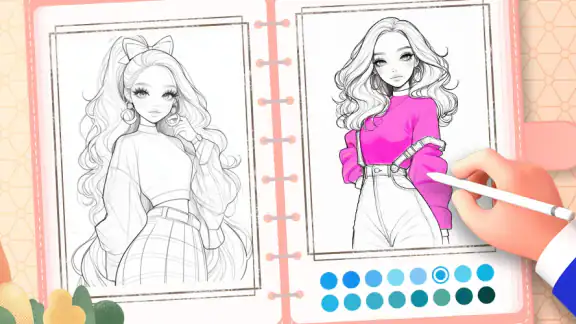 Jogos de pintar:boneca meninas