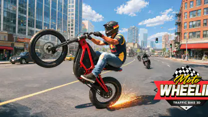 Moto Wheelie: Traffic Bike 3D