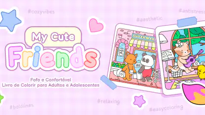 My Cute Friends: Livro Colorir