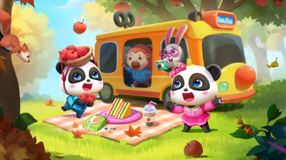 Ônibus Escolar do Bebê Panda