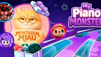 Piano Gato Mágico: Jogo Música