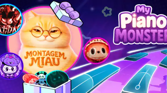 Piano Gato Mágico: Jogo Música