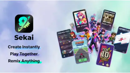 Sekai: Criar · Remixar · Jogar
