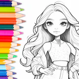 Jogos de pintar:boneca meninas