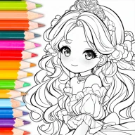 Doll Color: 塗り絵アニメ お姫様絵を描 icon