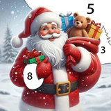 Santa Color By Number Games icon