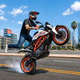 motor stunt wheelie spel icon
