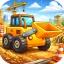トラックと掘削機を使った子供向けブルドーザー建設ゲーム icon