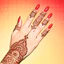 mehndi-ontwerp: nagelkunst