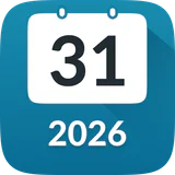 シンプルカレンダー 2026 icon