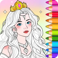 プリンセスゲーム：ファンタジーぬりえ icon