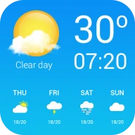 天気 嵐  ウィジェット 風速 icon