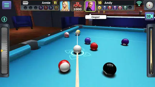 3D Billiard screenshot
