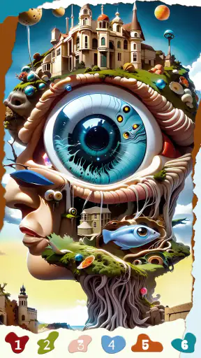 Abstraktes surreales Malspiel screenshot
