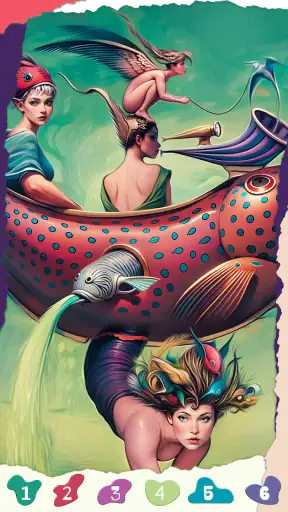 Abstraktes surreales Malspiel screenshot