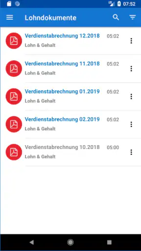 ADDISON OneClick Lohnordner screenshot