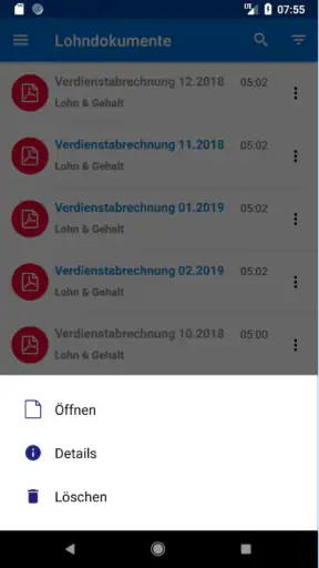 ADDISON OneClick Lohnordner screenshot