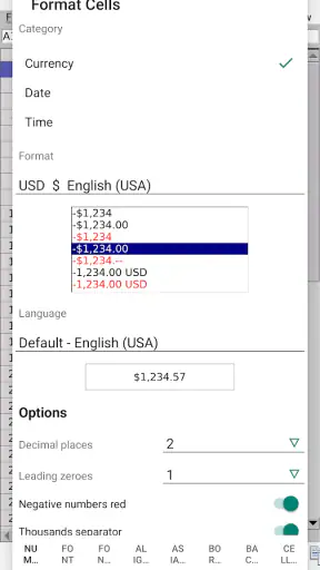 AndrOpen Office screenshot