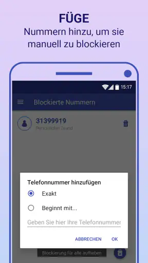 Anrufblocker screenshot