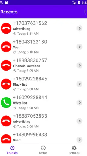Callfilter.app screenshot