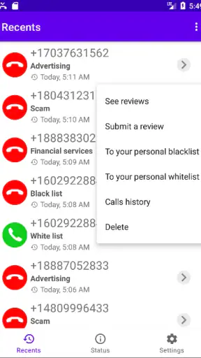 Callfilter.app screenshot