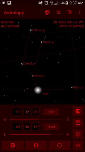 Astrolapp Live Sternkarte screenshot