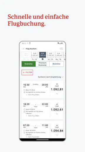 Austrian Airlines screenshot