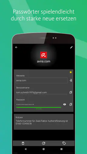 Avira Password Manager screenshot