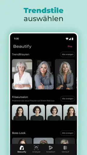 Beautify: KI-Frisuren, Make-up screenshot