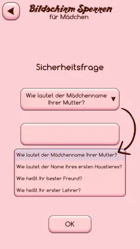 Bildschirm Sperren Passwort screenshot
