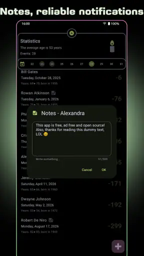 Birday - Birthday Manager screenshot