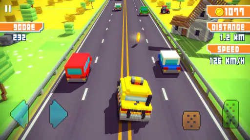 Blocky Highway: Traffic Racing screenshot 11