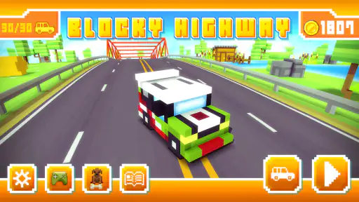 Blocky Highway: Traffic Racing screenshot 12