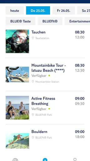 BLUE App screenshot