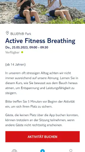 BLUE App screenshot