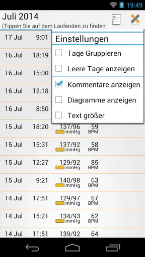 Blutdruck (MyDiary) screenshot