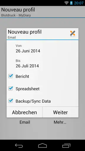 Blutdruck (MyDiary) screenshot