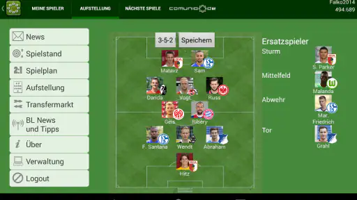 Comunio screenshot