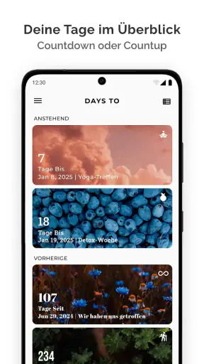 Days To | Countdown und Widget screenshot
