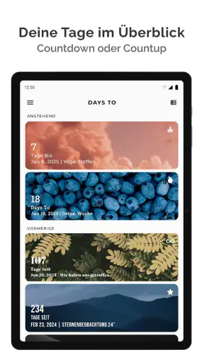Days To | Countdown und Widget screenshot
