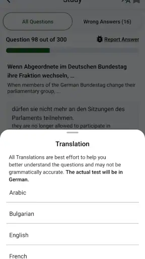 Einbürgerungstest 2025 screenshot