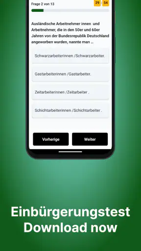 Einbürgerungstest 2025 screenshot