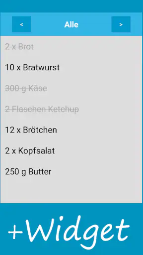Einfacher Einkaufszettel screenshot