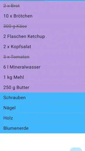 Einfacher Einkaufszettel screenshot