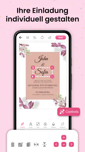 Einladungs Maker Kartendesign screenshot