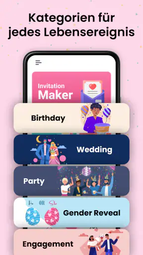 Einladungs Maker Kartendesign screenshot