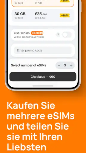 Yesim: eSIM Internet & Daten screenshot