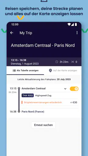 Eurail/Interrail Rail Planer screenshot