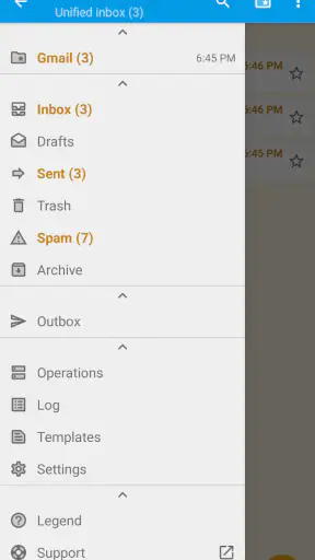 FairEmail, privacy aware email screenshot